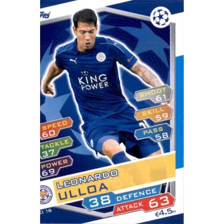 Leonardo Ulloa Leicester City LEI16 Match Attax Champions 2016-17
