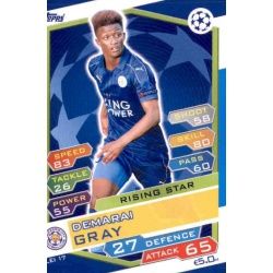 Demarai Gray Rising Star LEI17 Match Attax Champions 2016-17