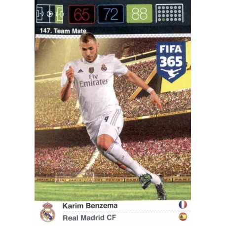 Karim Benzema Real Madrid 147 FIFA 365 Adrenalyn XL 2015-16