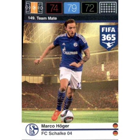 Marco Höger FC Schalke 04 149 FIFA 365 Adrenalyn XL 2015-16