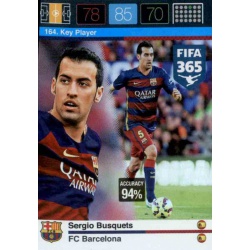 Sergio Busquets Key Player Barcelona 164 FIFA 365 Adrenalyn XL 2015-16