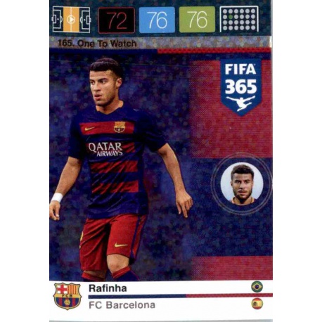 Rafinha One To Watch Barcelona 165 FIFA 365 Adrenalyn XL 2015-16