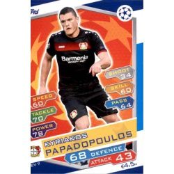 Kyriakos Papadopoulos Bayer 04 Leverkusen LEV7 Match Attax Champions 2016-17