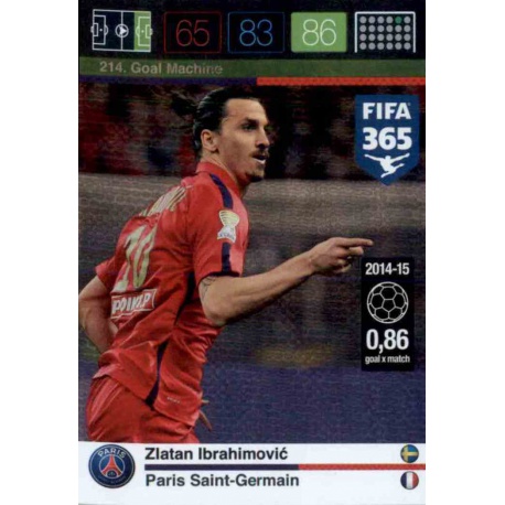 214 Zlatan Ibrahimovic FIFA 365 Adrenalyn XL Goal Machine Nr 