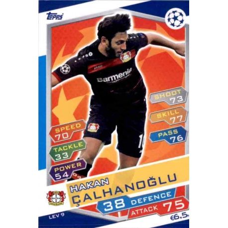 Hakan Çalhanoğlu Bayer 04 Leverkusen LEV9 Match Attax Champions 2016-17