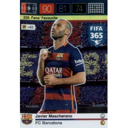 Javier Mascherano Fans Favourites Barcelona 229 FIFA 365 Adrenalyn XL 2015-16