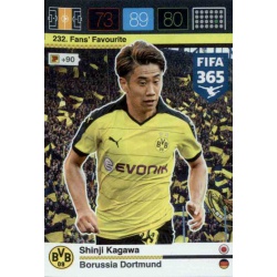 Shinji Kagawa Fans Favourites Borussia Dortmund 232 FIFA 365 Adrenalyn XL 2015-16