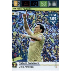 Rubens Sambueza Fans Favourites Club América 233 FIFA 365 Adrenalyn XL 2015-16