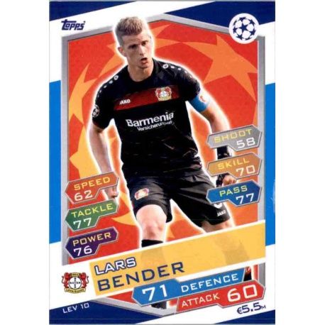 Lars Bender Bayer 04 Leverkusen LEV10 Match Attax Champions 2016-17