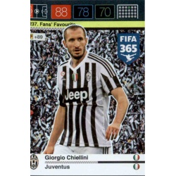 Giorgio Chiellini Fans Favourites Juventus 237 FIFA 365 Adrenalyn XL 2015-16