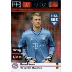 Manuel Neuer Defensive Rock Bayern München 248 FIFA 365 Adrenalyn XL 2015-16