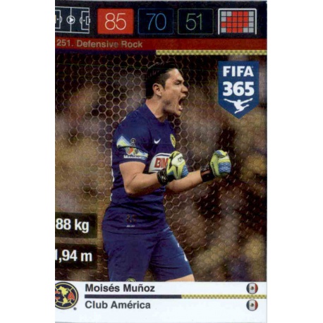 Moisés Muñoz Defensive Rock Club América 251 FIFA 365 Adrenalyn XL 2015-16