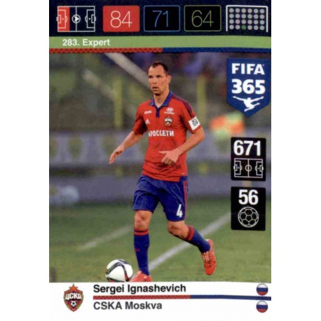 Sergei Ignashevich Expert CSKA Moskva 283 FIFA 365 Adrenalyn XL 2015-16