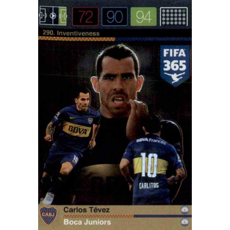 Carlos Tévez Inventiveness Boca Juniors 290 FIFA 365 Adrenalyn XL 2015-16