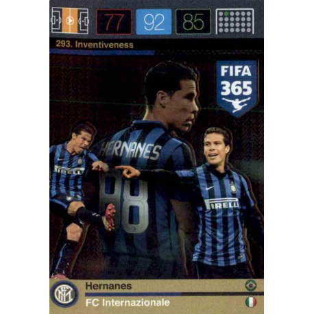 Hernanes Inventiveness Inter Milan 293 FIFA 365 Adrenalyn XL 2015-16