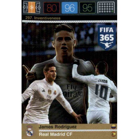 James Rodriguez Inventiveness Real Madrid 297 FIFA 365 Adrenalyn XL 2015-16
