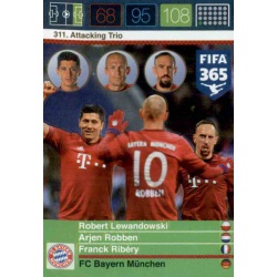 Robert Lewandowski - Arjen Robben - Franck Ribéry Attacking Trio Bayern München 311 FIFA 365 Adrenalyn XL 2015-16