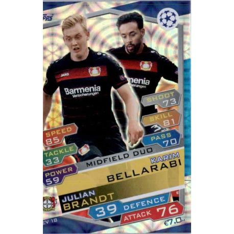 Karim Bellarabi - Julian Brandt Midfield Duo LEV18 Match Attax Champions 2016-17