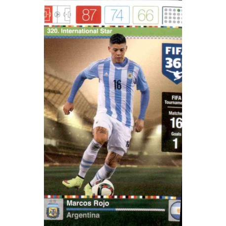 Marcos Rojo International Star Argentina 320 FIFA 365 Adrenalyn XL 2015-16