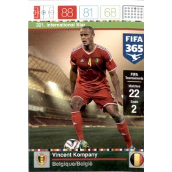 Vincent Kompany International Star Belgique 321 FIFA 365 Adrenalyn XL 2015-16