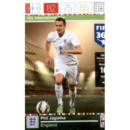Phil Jagielka International Star England 323 FIFA 365 Adrenalyn XL 2015-16