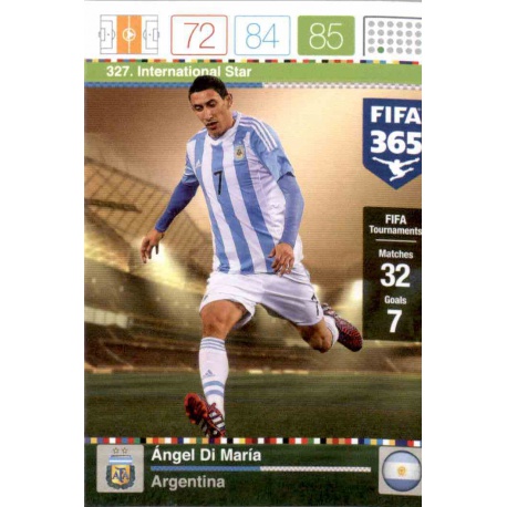 Ángel Di María International Star Argentina 327 FIFA 365 Adrenalyn XL 2015-16