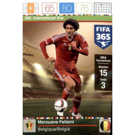 Marouane Fellaini International Star Belgique 328 FIFA 365 Adrenalyn XL 2015-16