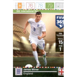 James Milner International Star England 332 FIFA 365 Adrenalyn XL 2015-16