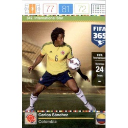 Carlos Sánchez International Star Colombia 342 FIFA 365 Adrenalyn XL 2015-16