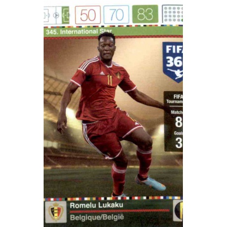 Romelu Lukaku International Star Belgique 345 FIFA 365 Adrenalyn XL 2015-16