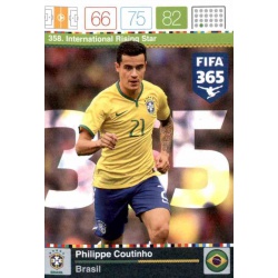 Philippe Coutinho International Rising Star Brasil 358 FIFA 365 Adrenalyn XL 2015-16