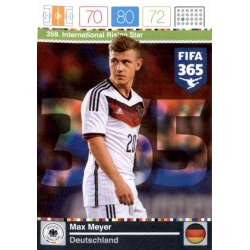 Max Meyer International Rising Star Deutschland 359 FIFA 365 Adrenalyn XL 2015-16