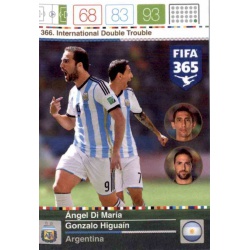 Ángel Di María - Gonzalo Higuain International Double Trouble Argentina 366 FIFA 365 Adrenalyn XL 2015-16