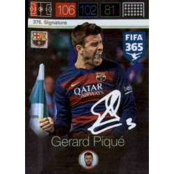 Gerard Piqué Signatures Barcelona 376 FIFA 365 Adrenalyn XL 2015-16