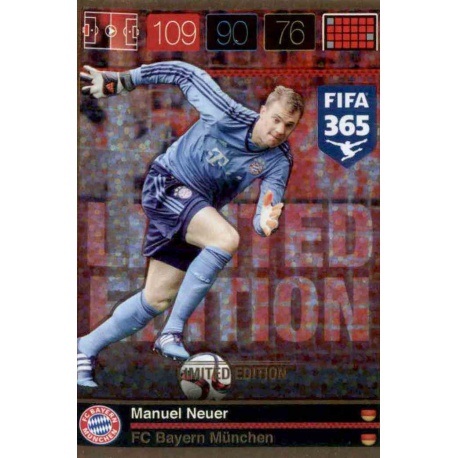Manuel Neuer Limited Edition Bayern München FIFA 365 Adrenalyn XL 2015-16