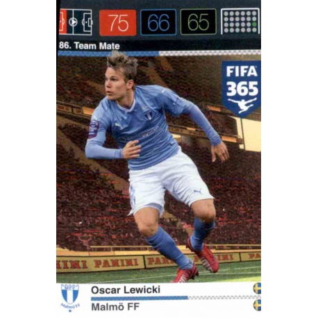 Oscar Lewicki Malmö FF 86 FIFA 365 Adrenalyn XL 2015-16