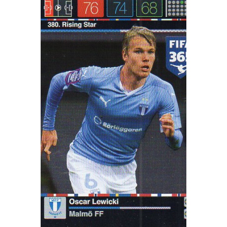 Oscar Lewicki Rising Stars Malmö FF 380 FIFA 365 Adrenalyn XL 2015-16