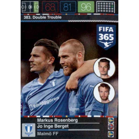 Markus Rosenberg - Jo Inge Berget Double Trouble Malmö FF 383 FIFA 365 Adrenalyn XL 2015-16