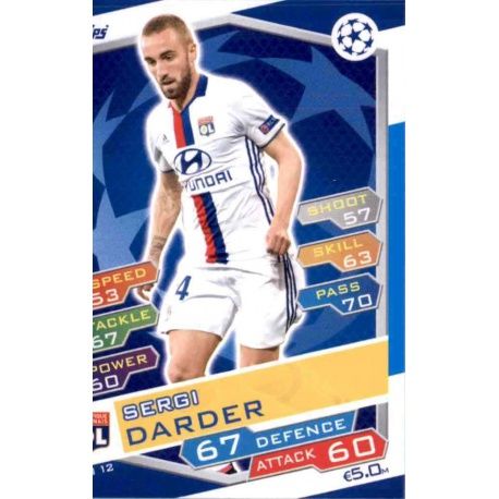 Sergi Darder Olympique Lyonnais LYO12 Match Attax Champions 2016-17