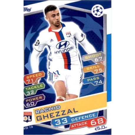 Rachid Ghezzal Olympique Lyonnais LYO13 Match Attax Champions 2016-17