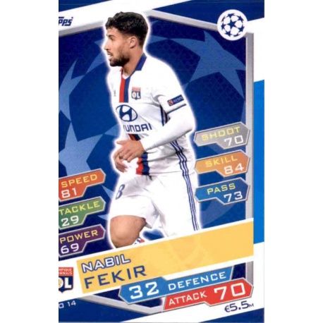 Nabil Ferkir Olympique Lyonnais LYO14 Match Attax Champions 2016-17