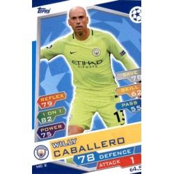 Willy Caballero Manchester City MC2 Match Attax Champions 2016-17
