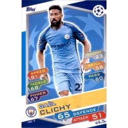Gaél Clichy Manchester City MC7 Match Attax Champions 2016-17