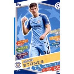John Stones Manchester City MC8 Match Attax Champions 2016-17
