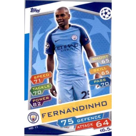 Fernandinho Manchester City MC11 Match Attax Champions 2016-17