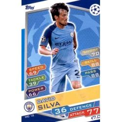 David Silva Manchester City MC12 Match Attax Champions 2016-17