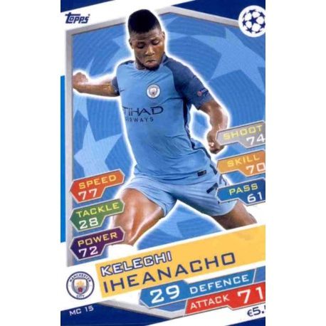 Kelechi Iheanacho Manchester City MC15 Match Attax Champions 2016-17