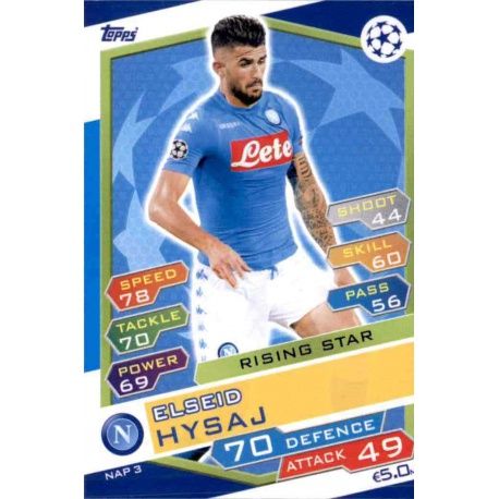 Elseid Hysaj Rising Star NAP3 Match Attax Champions 2016-17