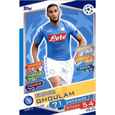 Faouzi Ghoulam SSC Napoli NAP4 Match Attax Champions 2016-17