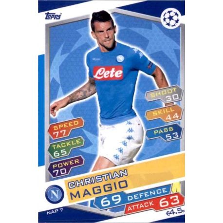 Christian Maggio SSC Napoli NAP7 Match Attax Champions 2016-17